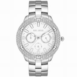 Zegarek damski Srebrny Cyrkonie Paul Lorens PL8527B3-3C1 na bransolecie srebrnej, biała tarcza