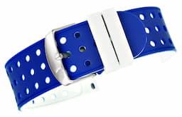 Pasek silikonowy do Zegarka/Smartwatcha NIEBIESKO-BIAŁY 22 mm