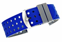 Pasek silikonowy do Zegarka/Smartwatcha NIEBIESKO-SZARY 20 mm