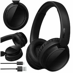 PHILIPS NAUSZNE SŁUCHAWKI BLUETOOTH 65 GODZIN PRACY Z DYNAMICZNYMI BASAMI
