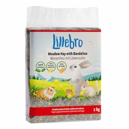 Lillebro siano łąkowe z jabłkiem, mniszkiem lekarskim lub marchewką - Siano łąkowe z mniszkiem lekarskim, 1 kg